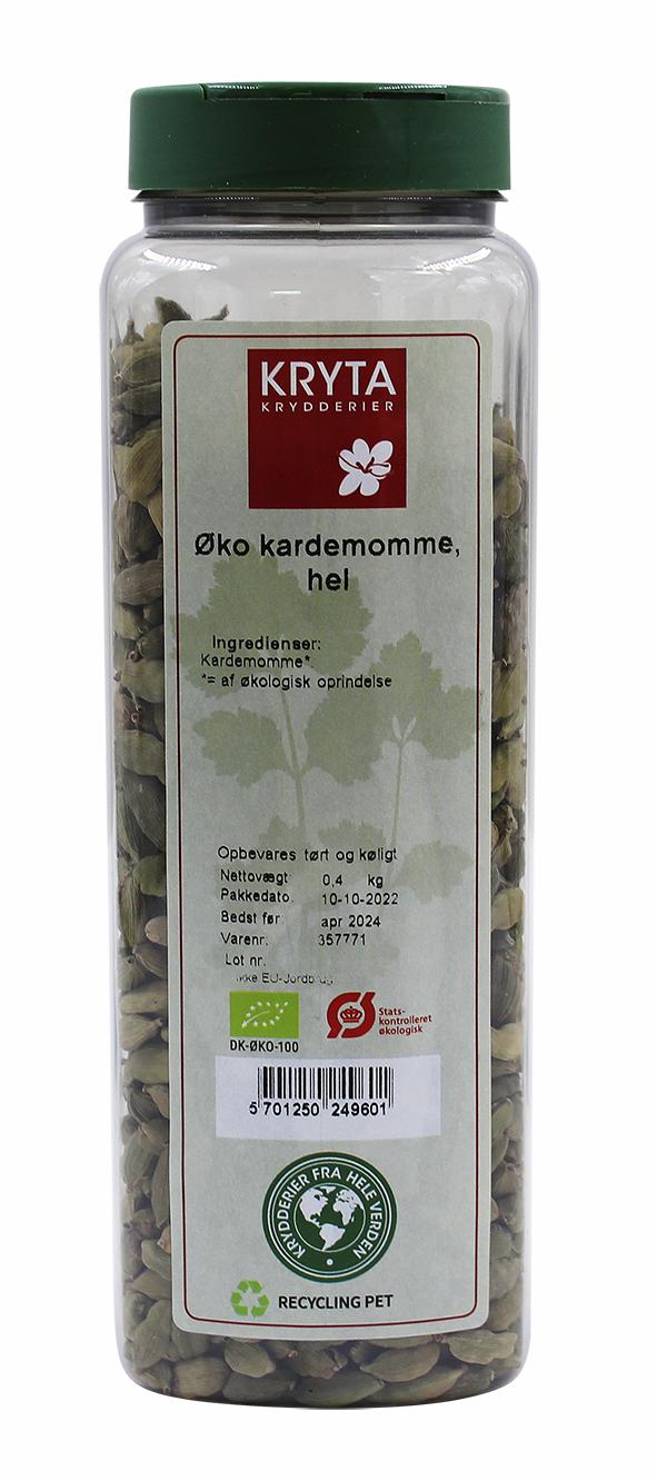Øko kardemomme hel 350gr. dåse