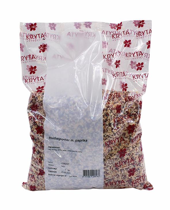 Hvidløgspeber m. paprika 1kg. pose